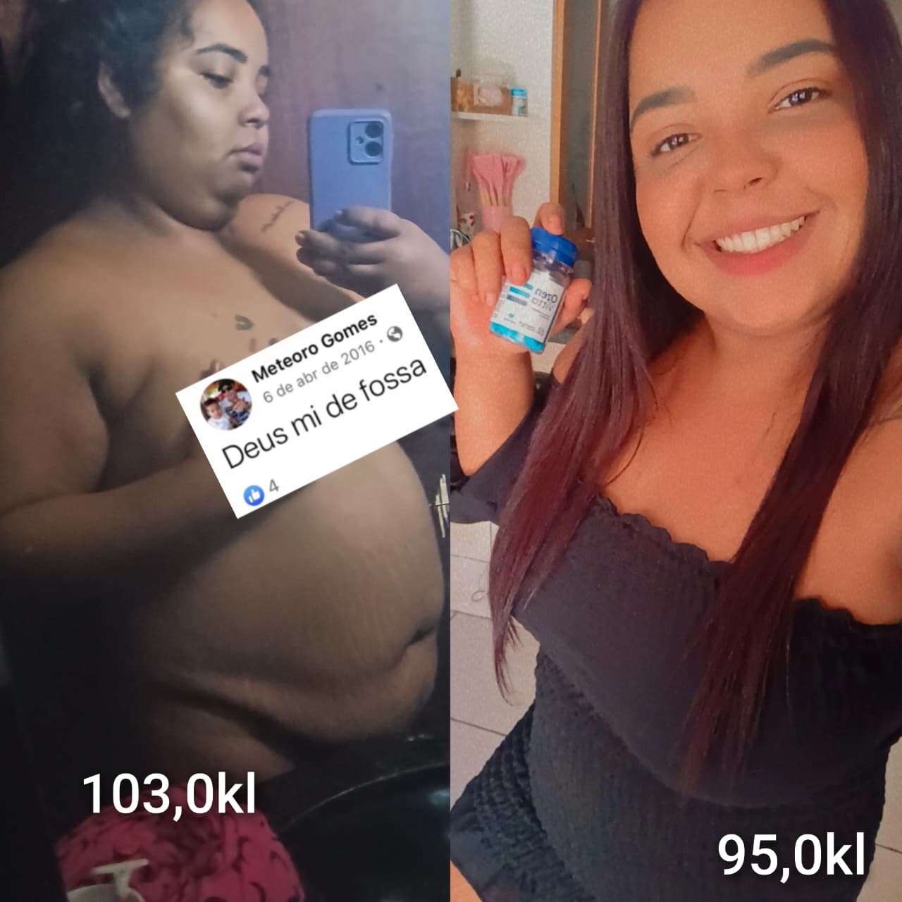 Perda de peso com Ozenvitta — menos 8kg em 2 meses de uso